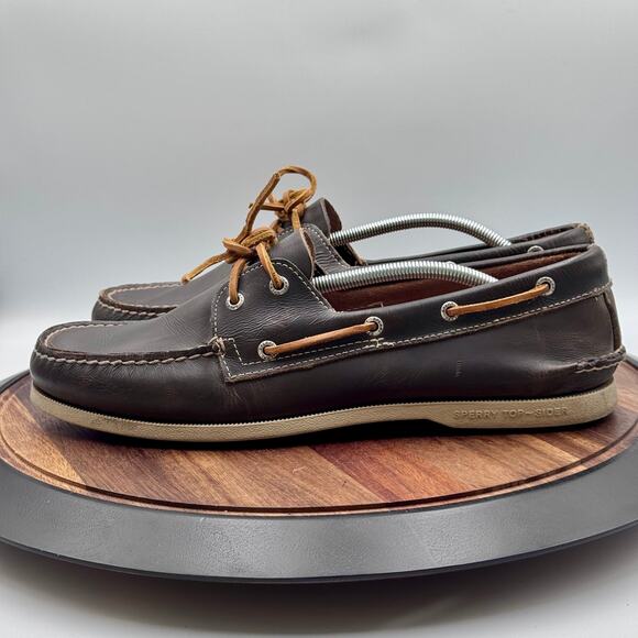 SPERRY Top Sider Boat Shoe Men\'s Size 13M STS14051 Waterloo Tan Laces 2 Eye main image 4